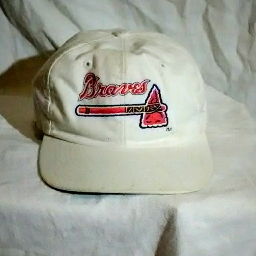 Atlanta Braves 1984 White Snapback Hat cap TWINS